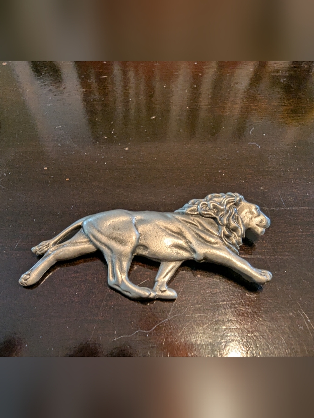 Vintage Fable Jewelry Lion Brooch Pewter